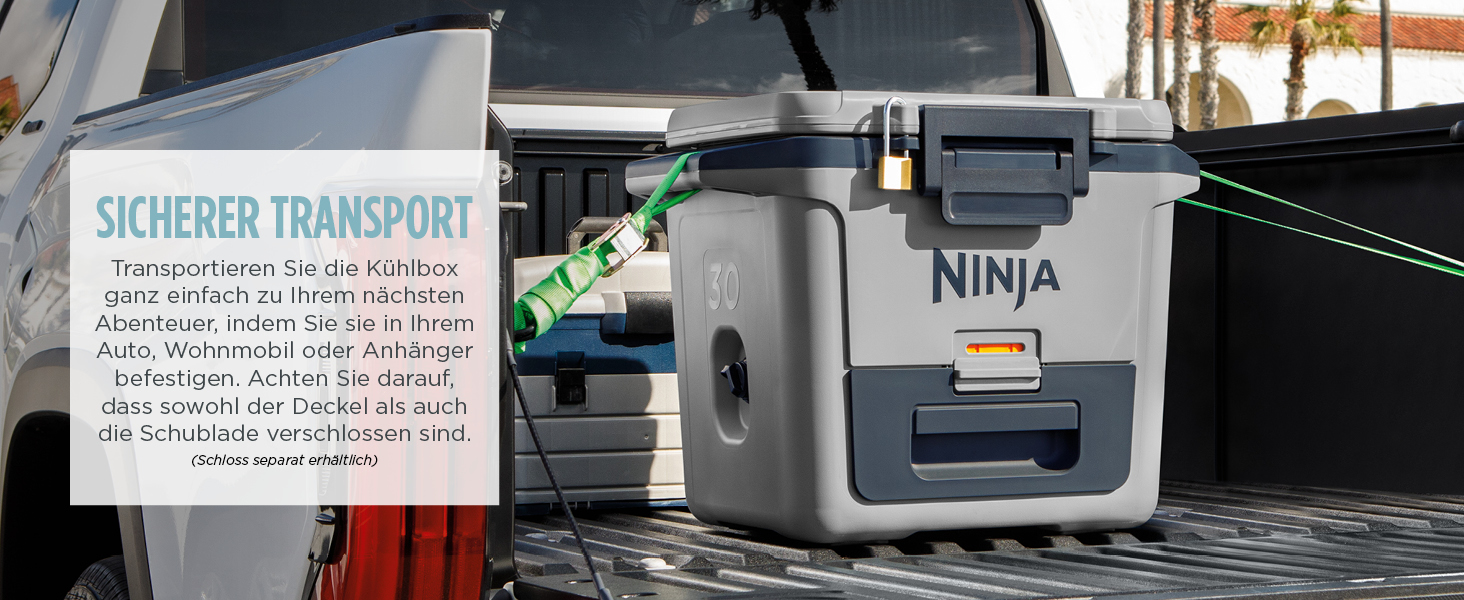 sicherer transport im auto kühlbox